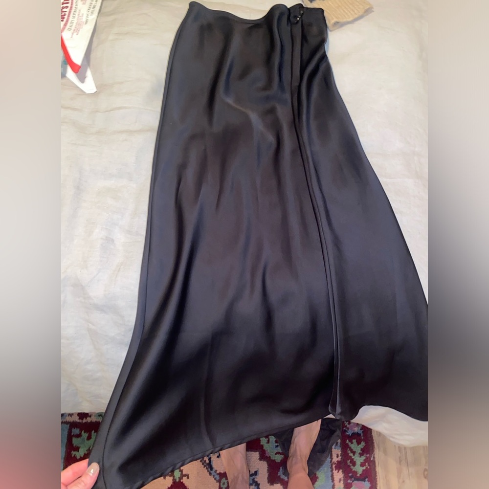 Black Silk Bias Skirt